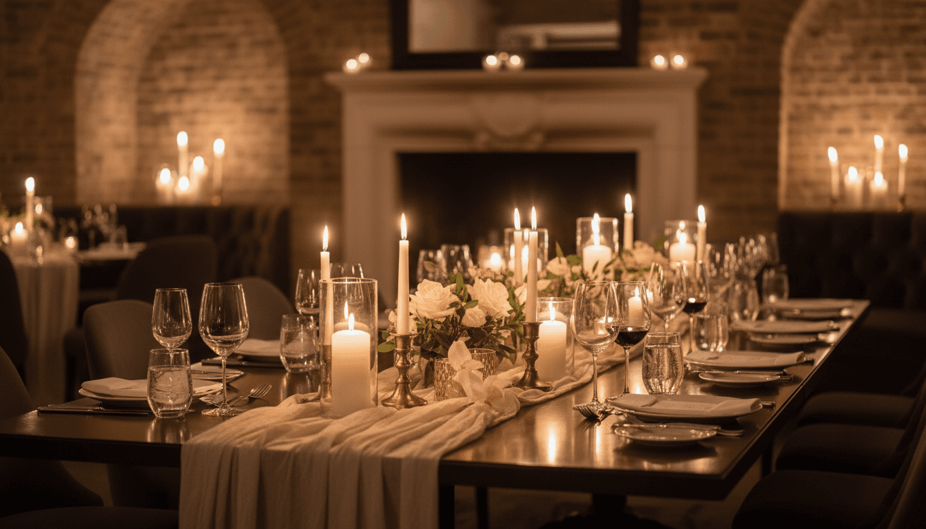Guests enjoying an intimate private dinner celebration